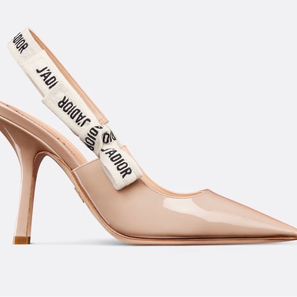 J'Adior Slingback Pump- Nude Patent Calfskin- size 38 - Picture 4 of 7